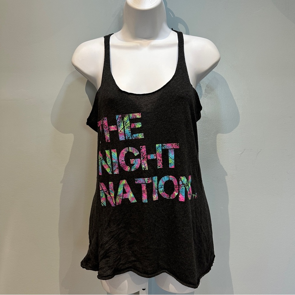 The Night Nation Black Graphic Tank Top Small